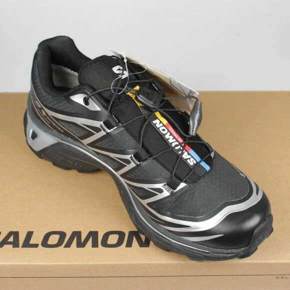 Salomon XT-6 Gore-Tex - Black/Silver NEW WITH BOX - Waterproof Gender-neutral - Picture 2 of 5